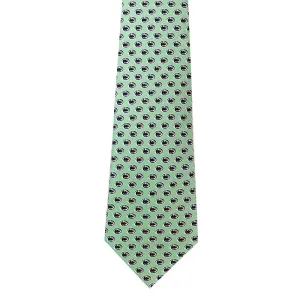 Repeating Lion Head Silk Necktie