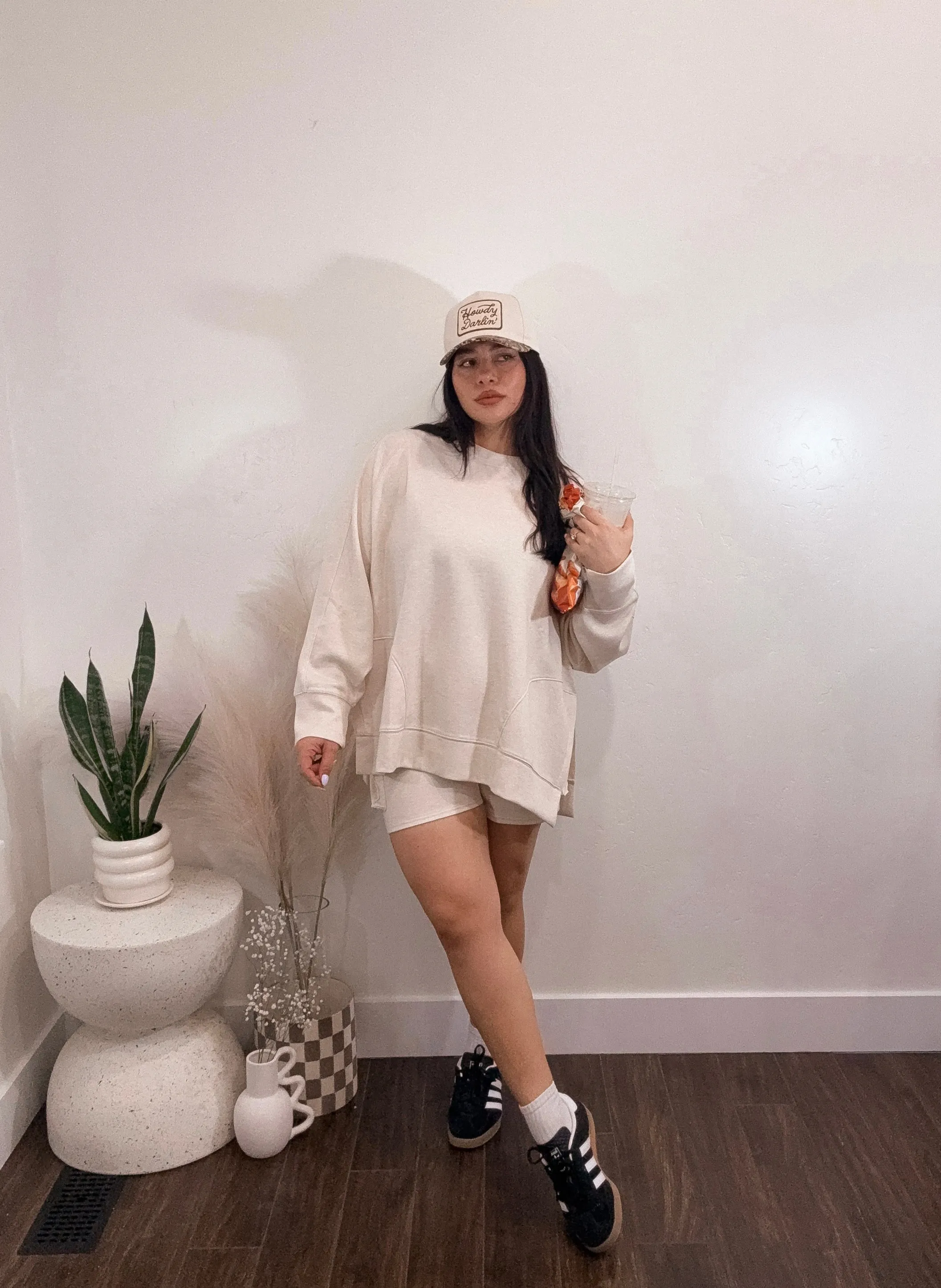 Scuba Pullover Sweater in Heather Beige