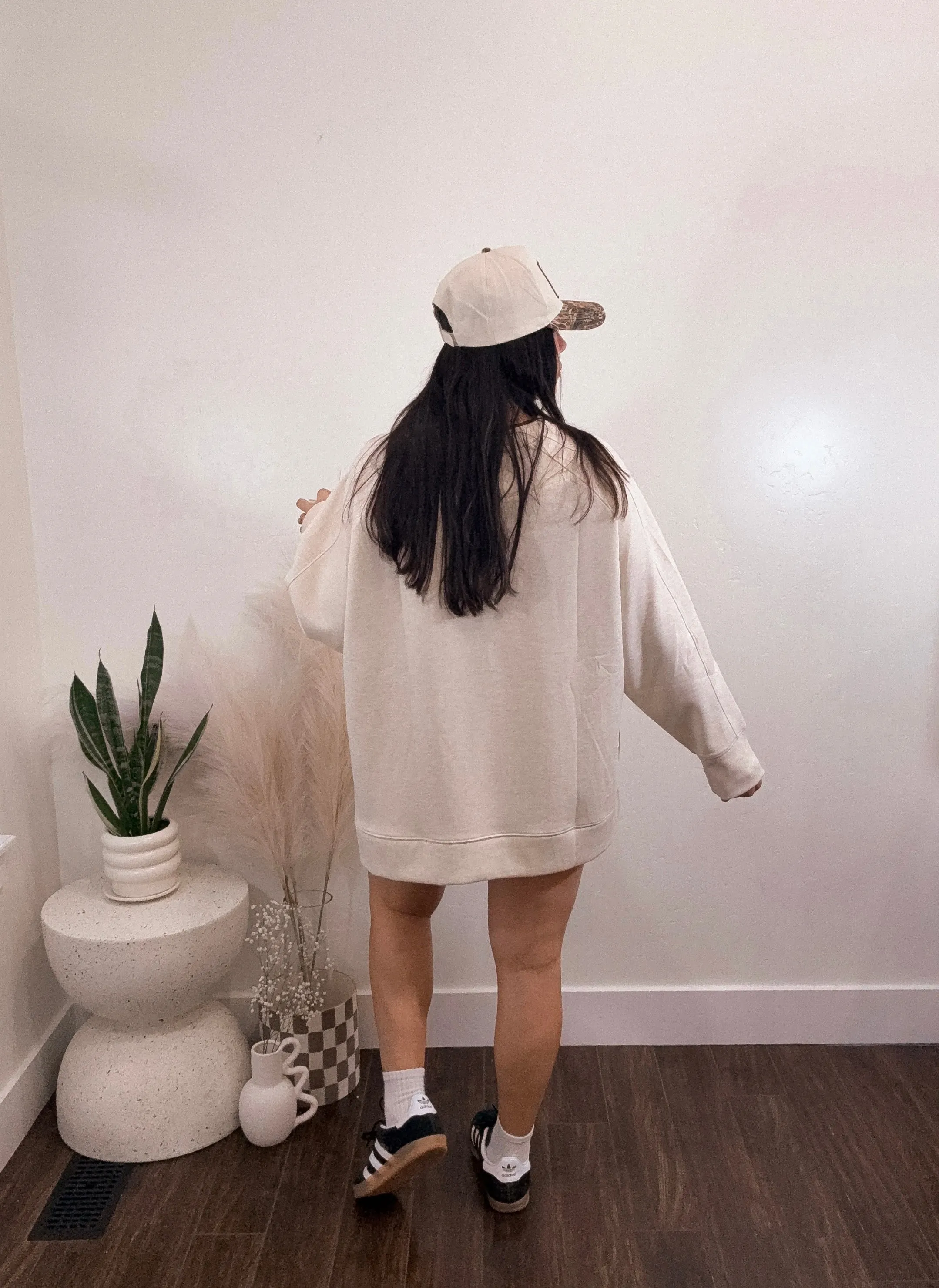 Scuba Pullover Sweater in Heather Beige