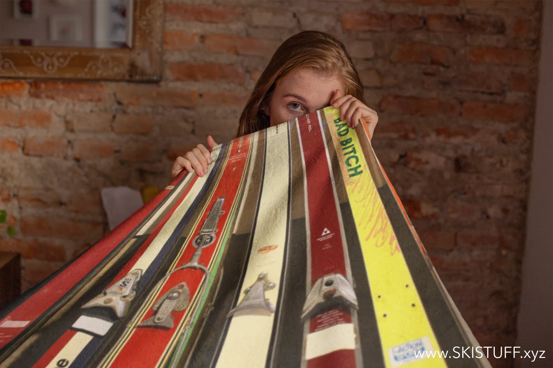Skis and Bindings - Throw Blanket