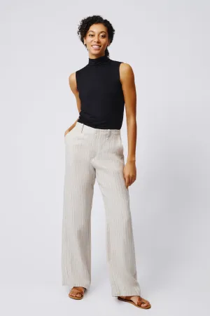 Spencer Stove Pipe Pant - Khaki Stripe
