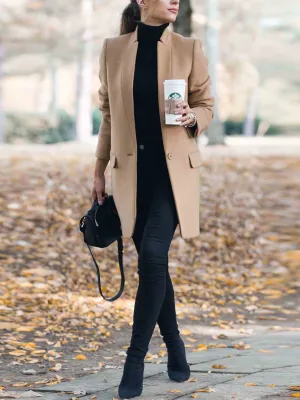 Stunncal One Button Khaki Coat