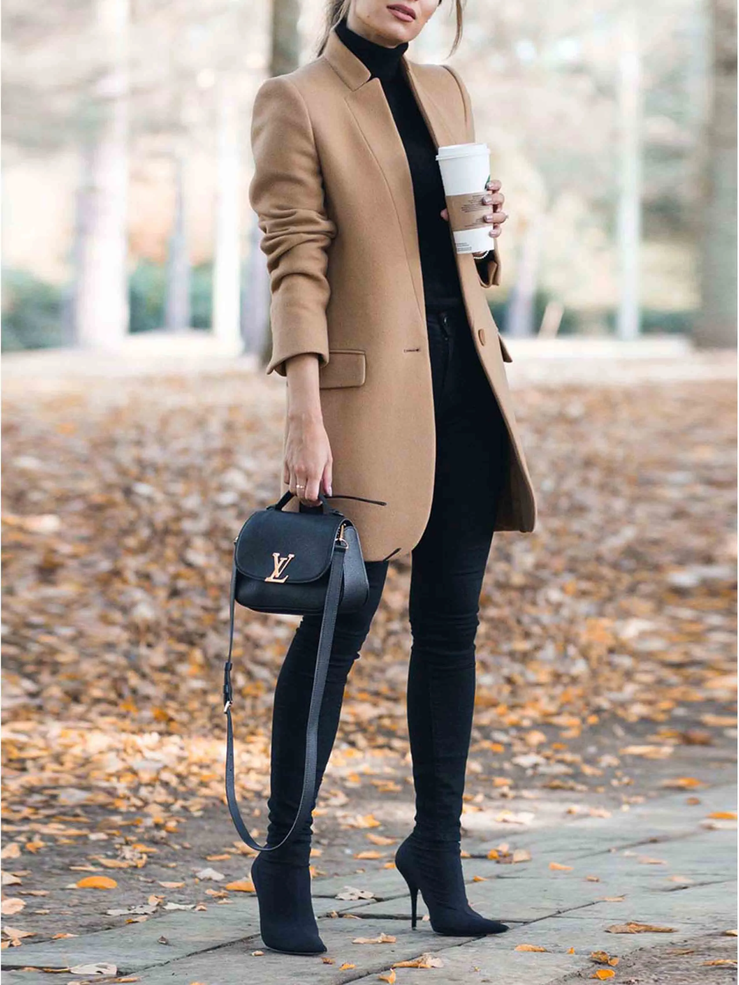 Stunncal One Button Khaki Coat