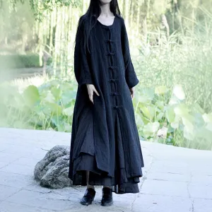 Summer Women Cotton Linen Coat Cardigan Soft Dress