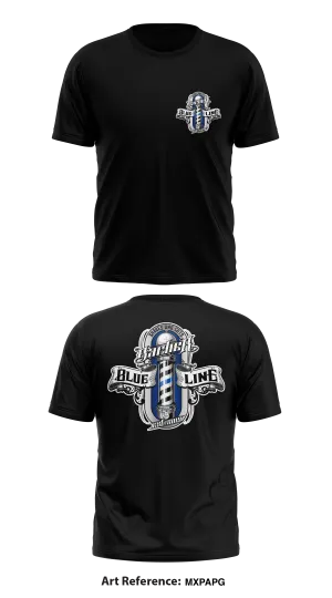 The Blue Line Barber Store 1 Core Men's SS Performance Tee - mXpAPg
