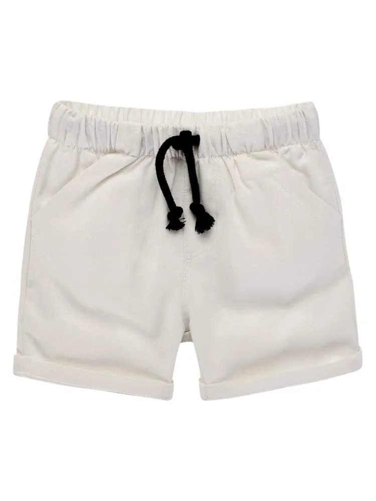 The Busy Bus 2 Piece Set - Boys Navy T-shirt and Beige Shorts Set