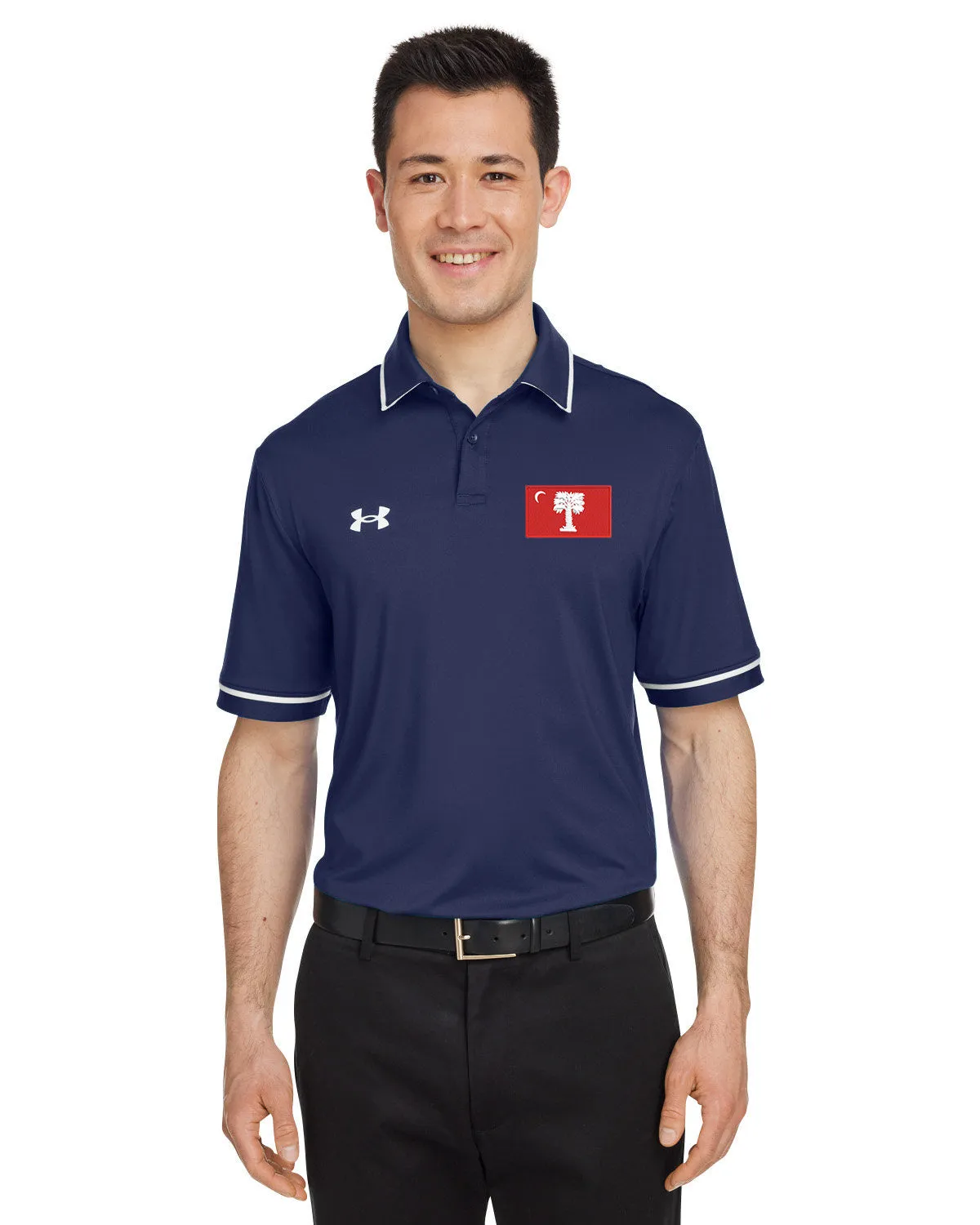 The Citadel, Big Red Flag, Under Armour Men's Tipped Teams Performance Polo