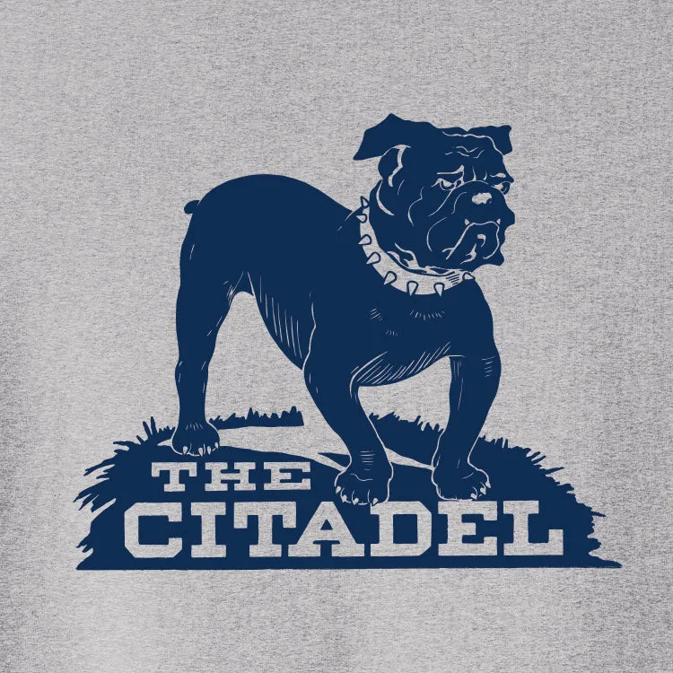 The Citadel, Vintage, 1950 Bulldog logo, Cotton Long Sleeve Tee Shirt