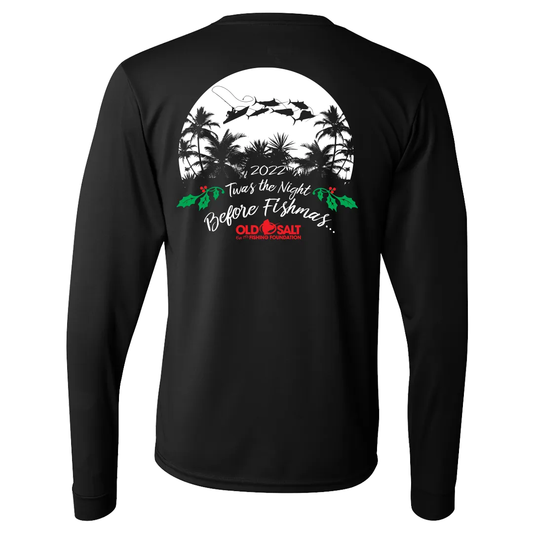 The Night Before Fishmas - Long Sleeve Performance Shirt - Black