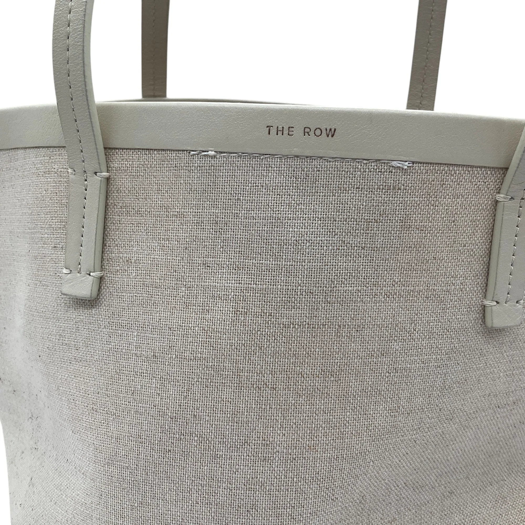 The Row Beige Mini Canvas Tote Bag