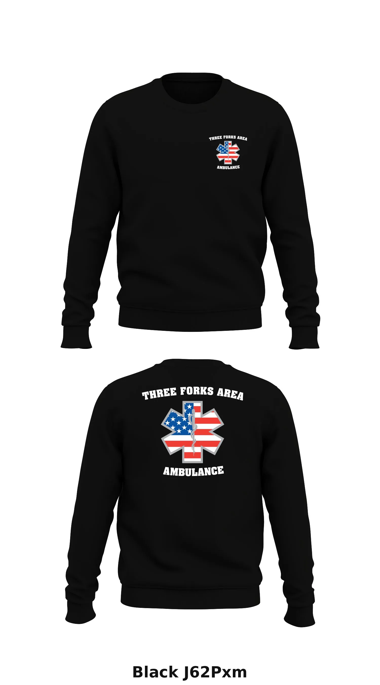 Three Forks Area Ambulance  Store 1 Core Men's Crewneck Performance Sweatshirt - J62Pxm