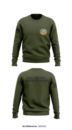 USCG Station Saginaw River Store 1 Core Men's Crewneck Performance Sweatshirt - 28VHH5