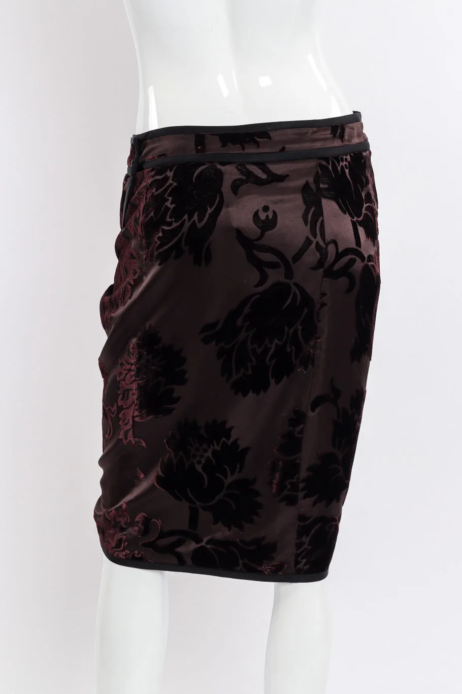 Velvet Burnout Wrap Skirt