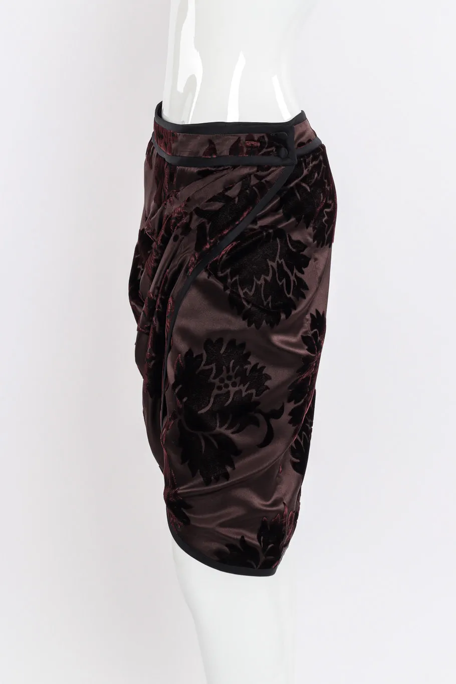 Velvet Burnout Wrap Skirt