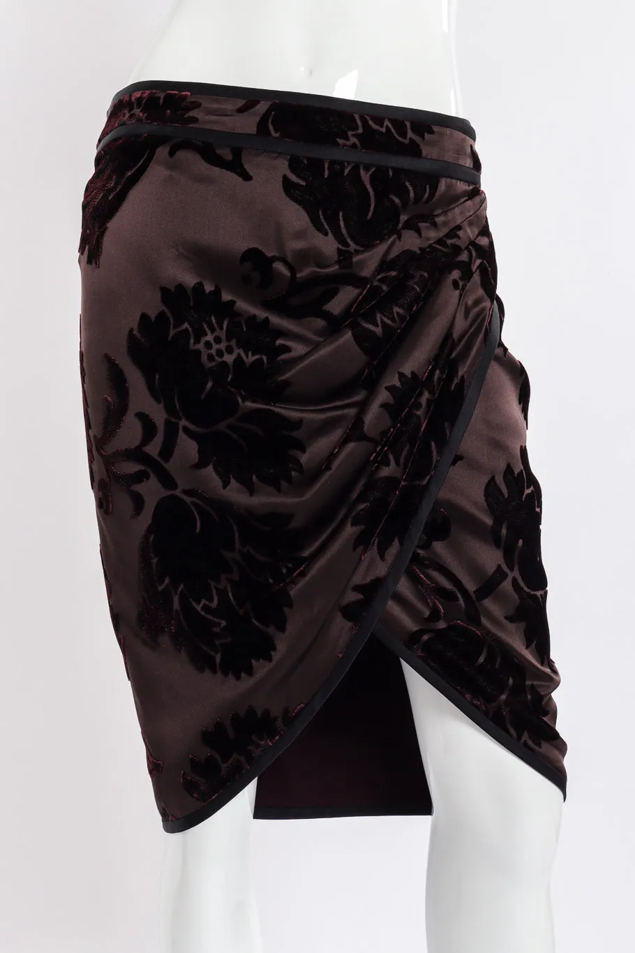 Velvet Burnout Wrap Skirt