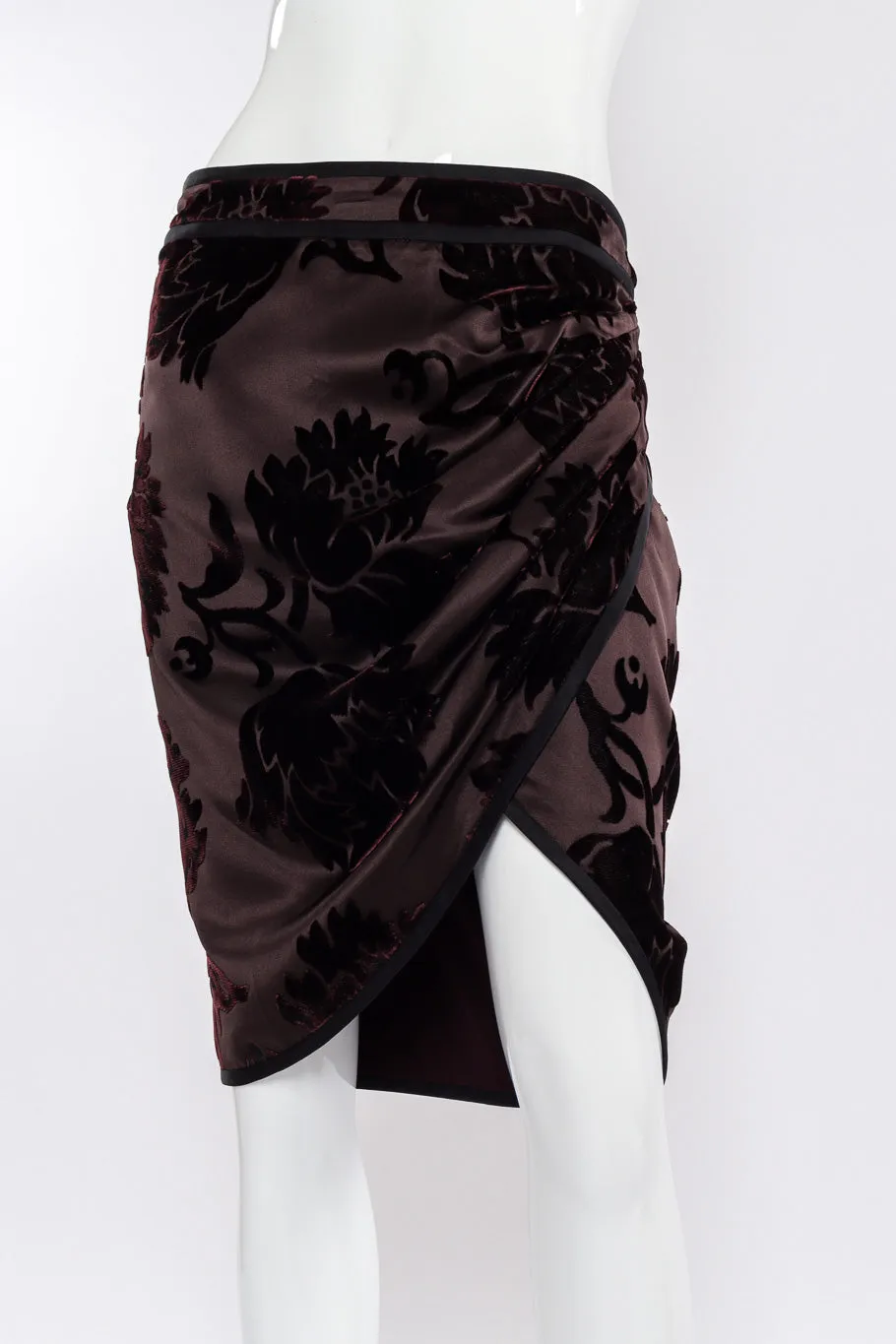 Velvet Burnout Wrap Skirt