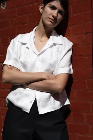 Vintage French Linen 3/4" Sleeve Shirt