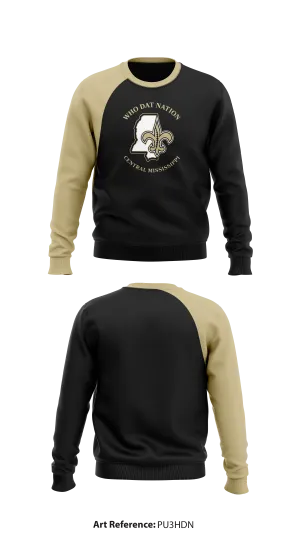 Who Dat Nations of Central Mississippi Store 1 Core Men's Crewneck Performance Sweatshirt - pu3HDN