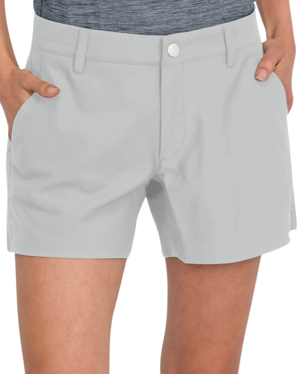 Women’s 5” Inseam Golf Highlands Shorts - Antislip Waistband with Coin Pocket, Dry Fit, Moisture Wicking, Anti-Odor