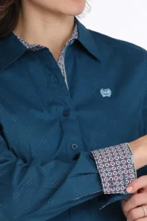 Women's Cinch Geometric Print Button-Down Western Shirt