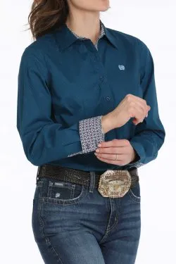 Women's Cinch Geometric Print Button-Down Western Shirt